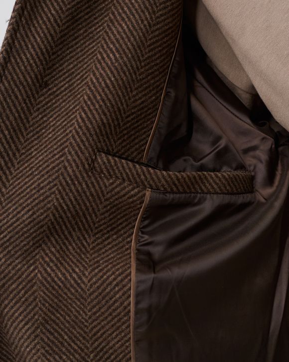 Michael Herringbone Wool Coat