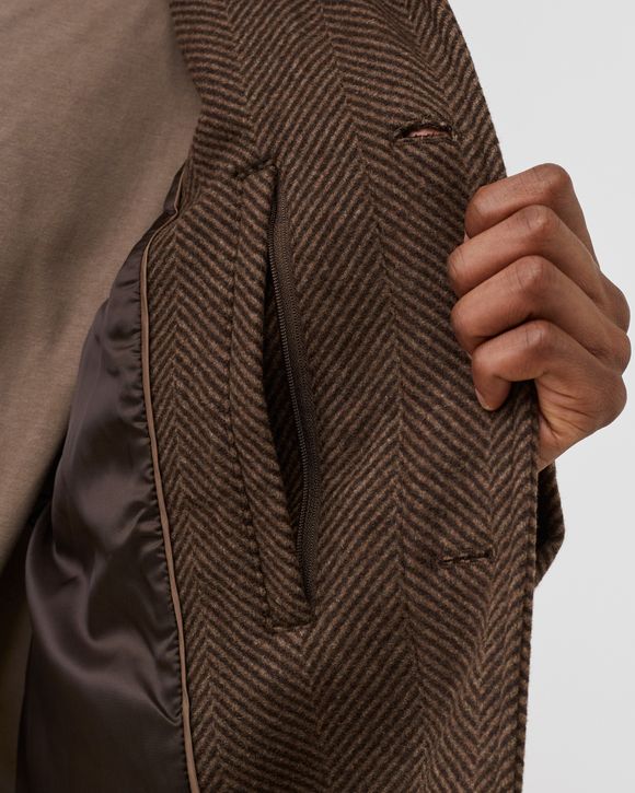 Michael Herringbone Wool Coat