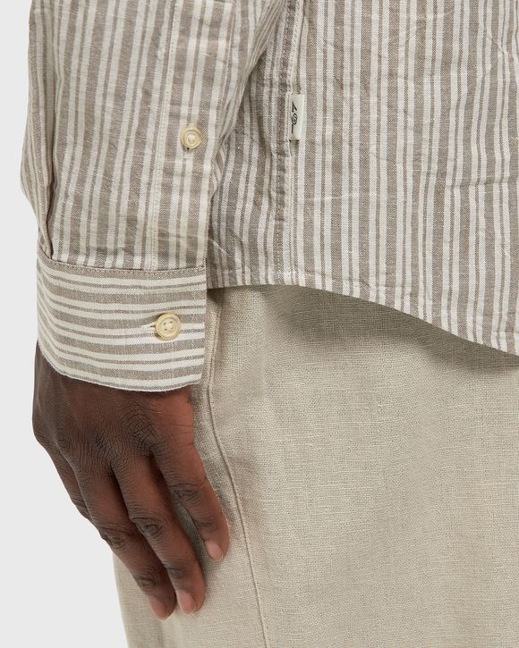 Stripe Cotton-Linen Shirt