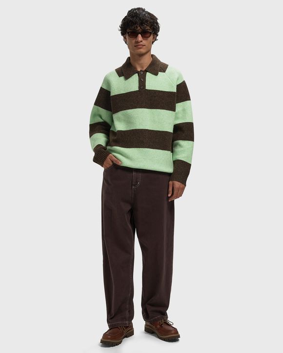 Striped Melange Knitted Polo