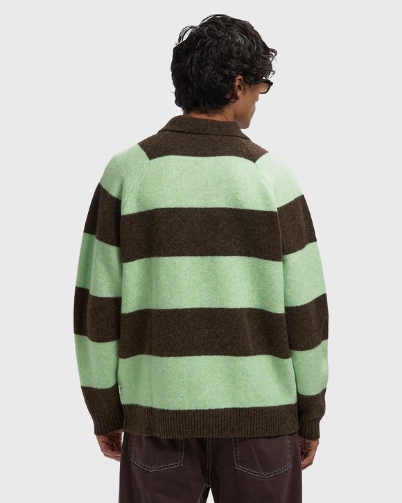 Striped Melange Knitted Polo