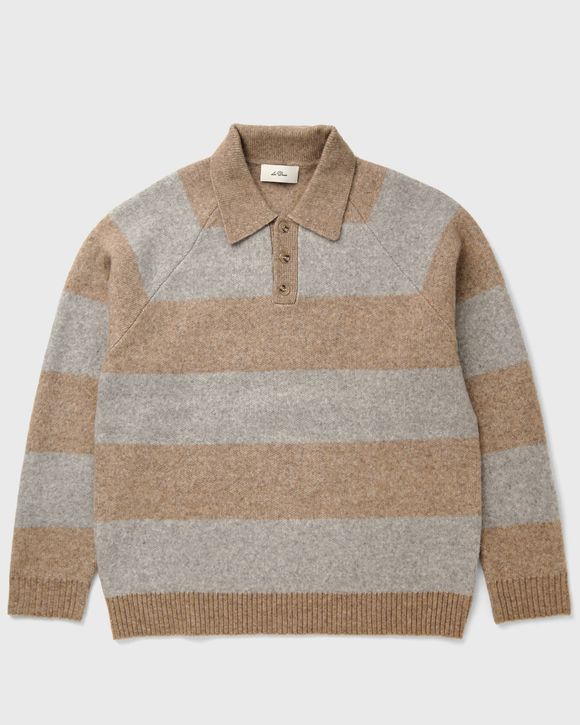 Striped Melange Knitted Polo