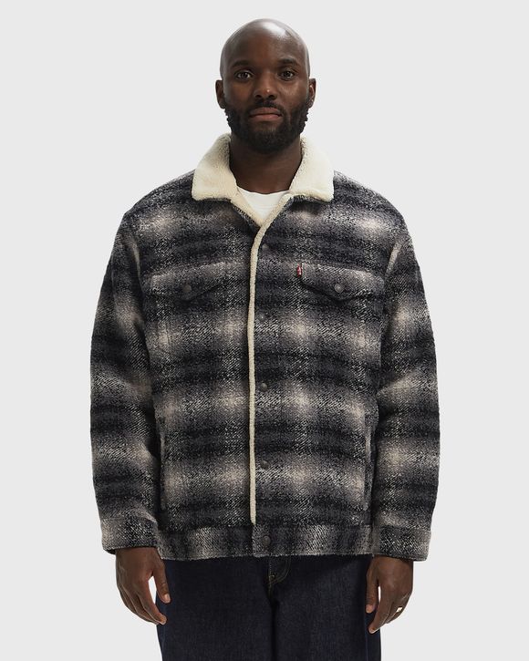 RELAXED FIT PLAID TRUCKER
