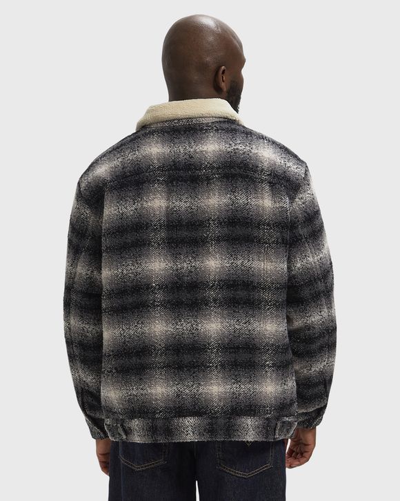 RELAXED FIT PLAID TRUCKER