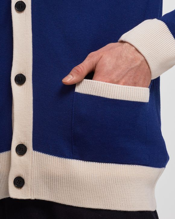 BABY FOX PATCH BI-COLOR CLASSIC CARDIGAN