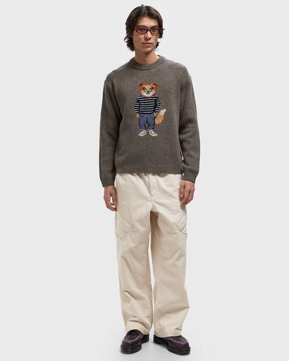 DRESSED FOX INTARSIA WOOL JUMPER