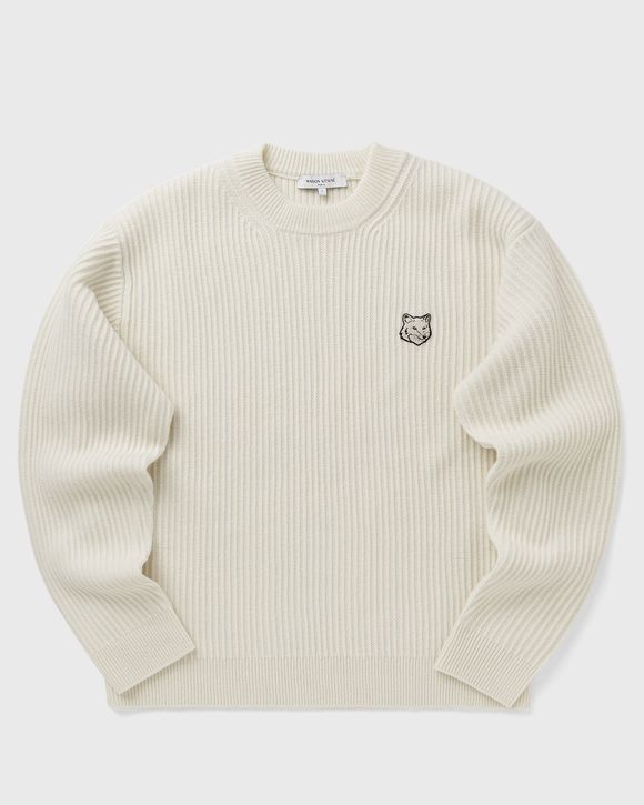 FOX HEAD WOOL RIBBED JUMPER
