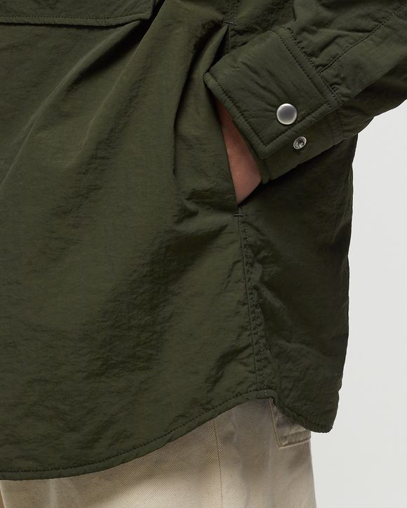 PADDED OVERSHIRT IN CRISPY NYLON WITH TONAL FOX