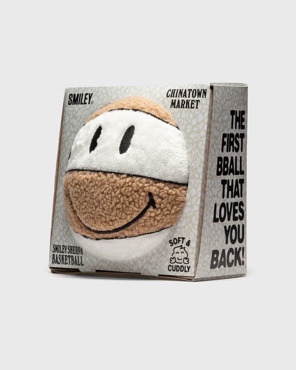 Smiley Sherpa Basketball Pillow