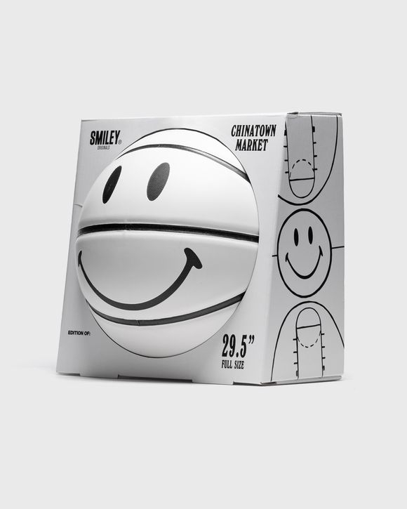 White SMILEY Basketball