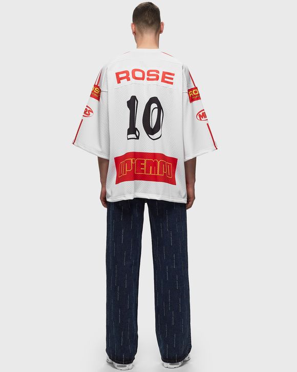 Martine Rose OVERSIZED FOOTBALL TOP White Red | BSTN Store