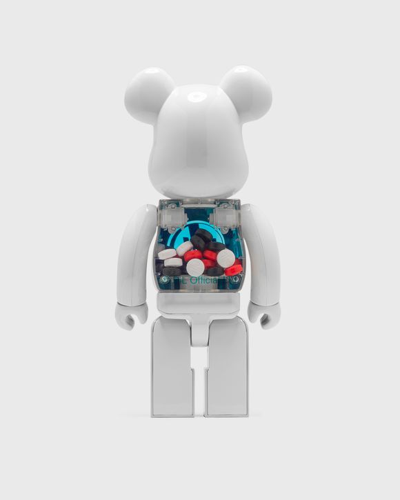 BEARBRICK 1000% PIL WHITE CHROME