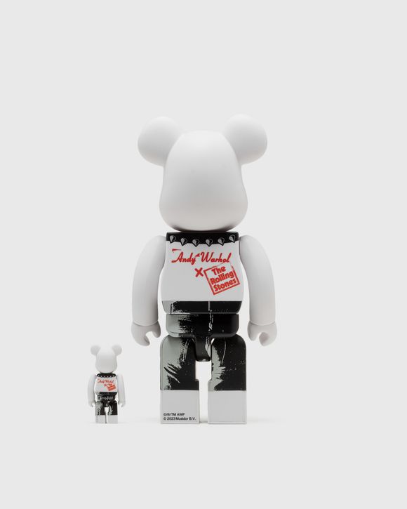 BEARBRICK 400% ANDY WARHOL X THE ROLLING STONES STICKY FINGERS 2-PACK