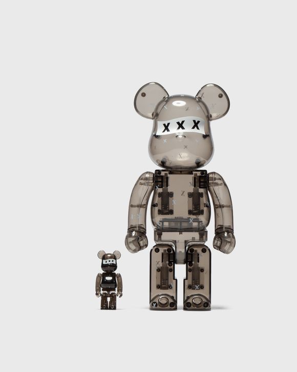 BEARBRICK 400% GOD SELECTION XXX BLACK CLEAR 2-PACK