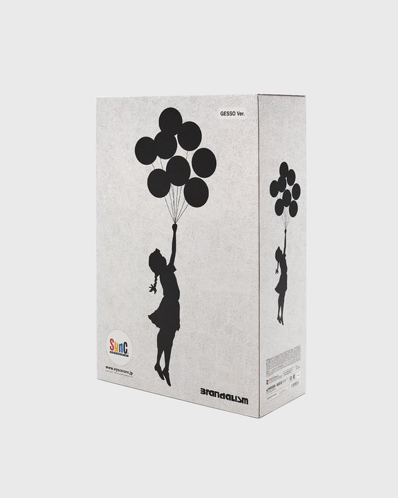 BRANDALISM FLYING BALLOONS GIRL STATUE GESSO VERSION