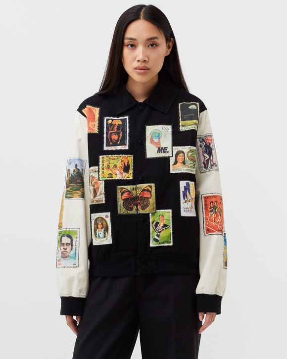 KEEP ME POSTED TWILL VARSITY JACKET