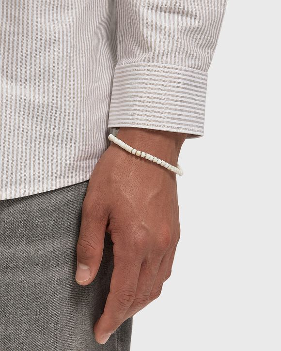 silver heishi bracelet