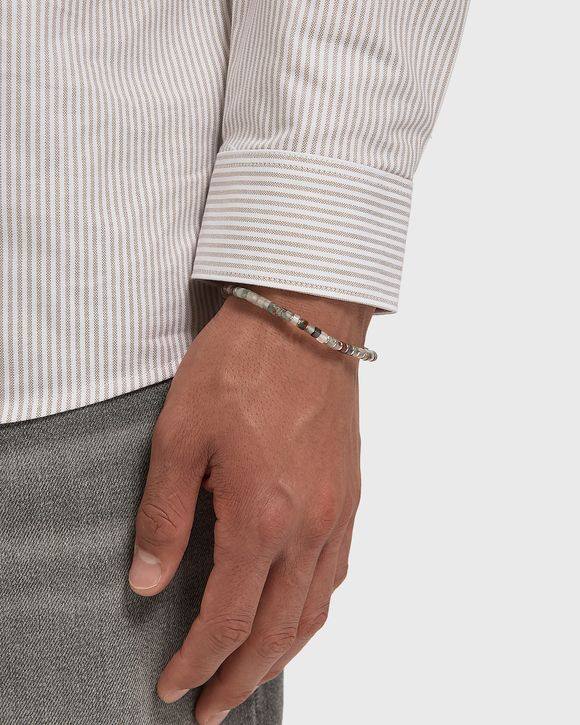 silver heishi bracelet