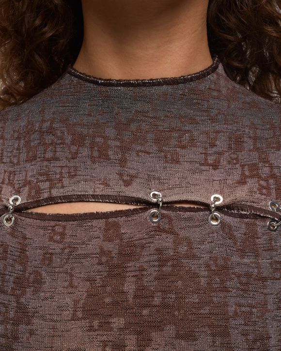 TYPEWRITER PIERCED SLEEVELESS