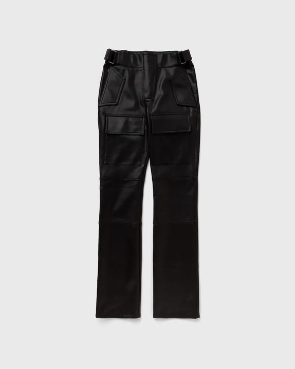 VEGAN LEATHER MOTO TROUSERS