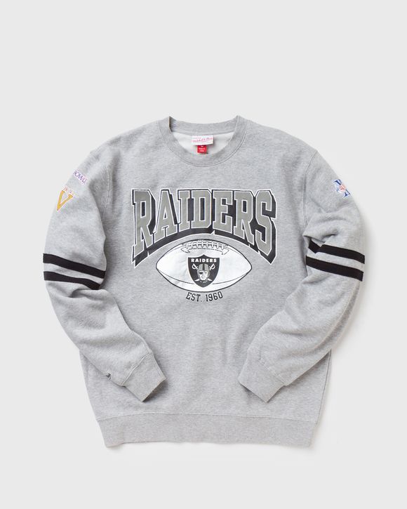 All Over Print Fleece Crew Sweatshirt Oakland Raiders