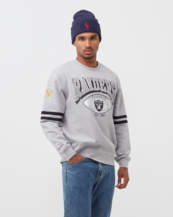 All Over Print Fleece Crew Sweatshirt Oakland Raiders