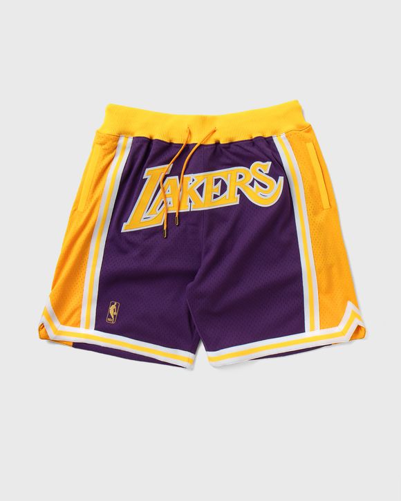 NBA JUST DON SHORTS LOS ANGELES LAKERS ROAD 1996
