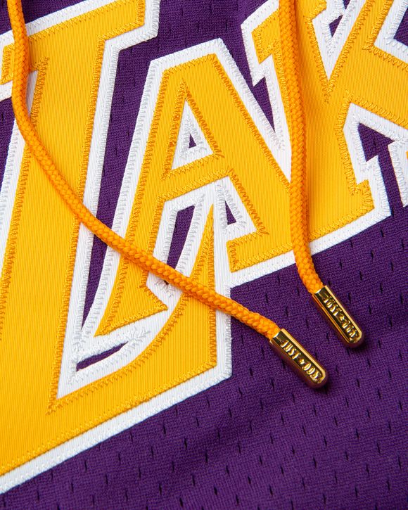 NBA JUST DON SHORTS LOS ANGELES LAKERS ROAD 1996