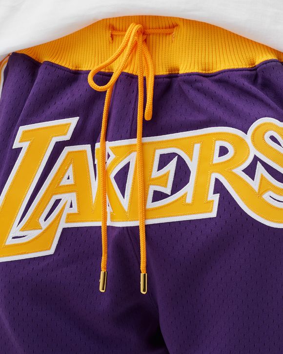 NBA JUST DON SHORTS LOS ANGELES LAKERS ROAD 1996