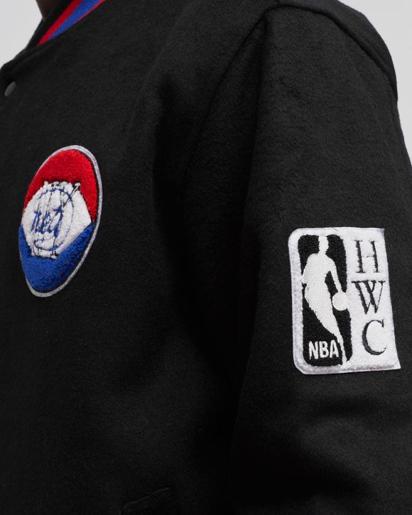 NBA NEW YORK NETS HARDWOOD CLASSICS WOOL VARSITY JACKET