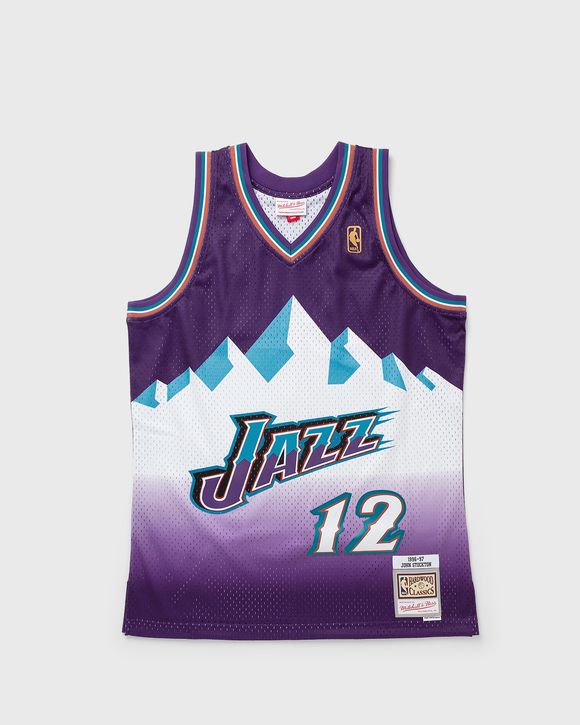 NBA SWINGMAN JERSEY UTAH JAZZ ROAD 1996-97 JOHN STOCKTON #12