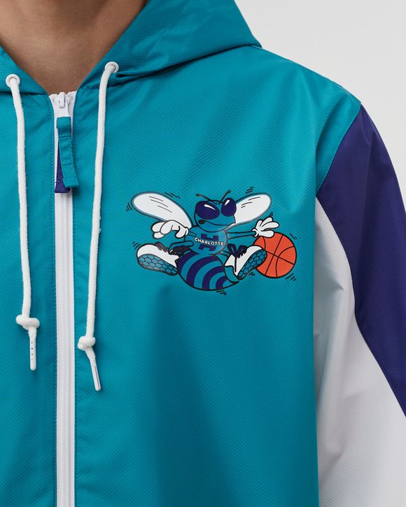 NBA THROW IT BACK FULL ZIP WINDBREAKER HORNETS
