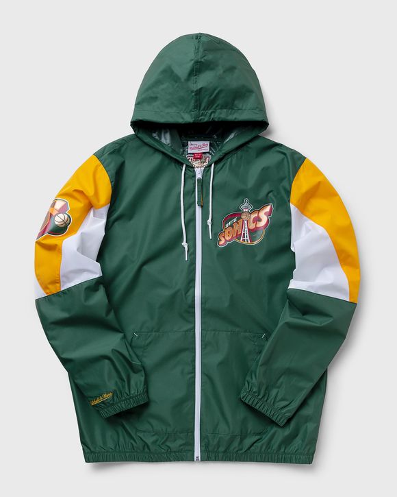 NBA THROW IT BACK FULL ZIP WINDBREAKER SUPERSONICS