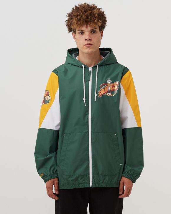 NBA THROW IT BACK FULL ZIP WINDBREAKER SUPERSONICS