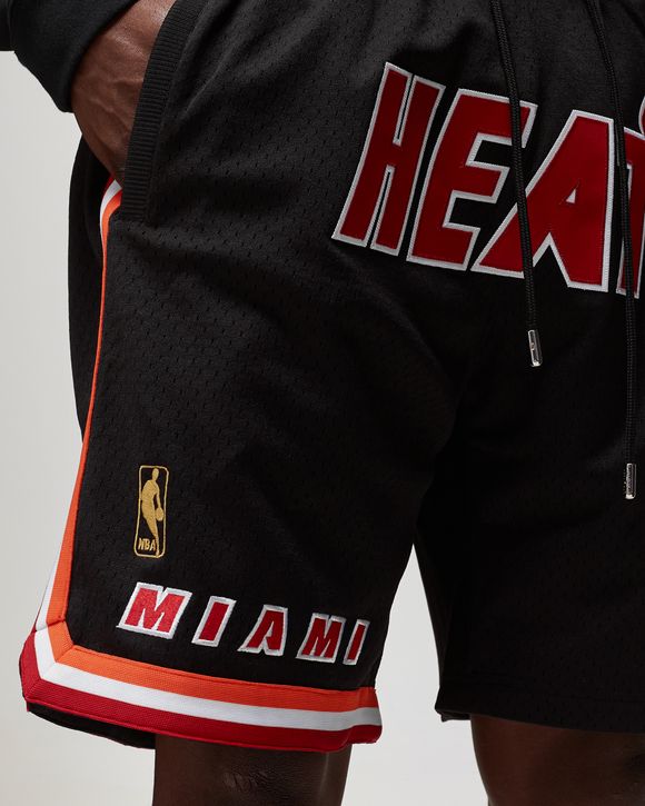 Mitchell & Ness x JUST DON MIAMI HEAT SHORT Black | BSTN Store