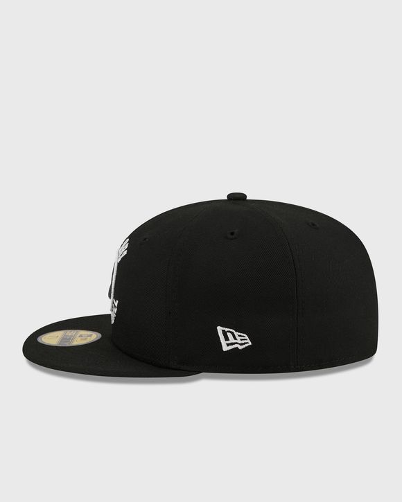 HWC 31587 59FIFTY BLKBLKWHI GOLDEN STATE WARRIORS