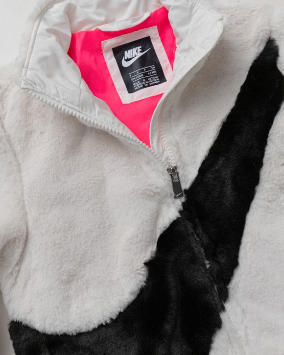 BIG SWOOSH FAUX FUR JACKET