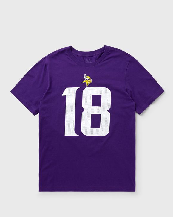 NFL Minnesota Vikings Name and Number T-Shirt Justin Jefferson 18