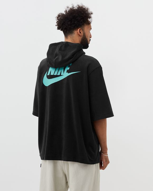 Short-Sleeve Hooded Top