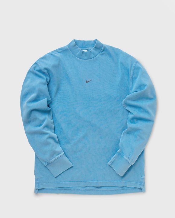 Washed Long-Sleeve Mock Top