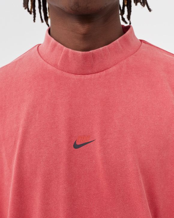 Washed Long-Sleeve Mock Top