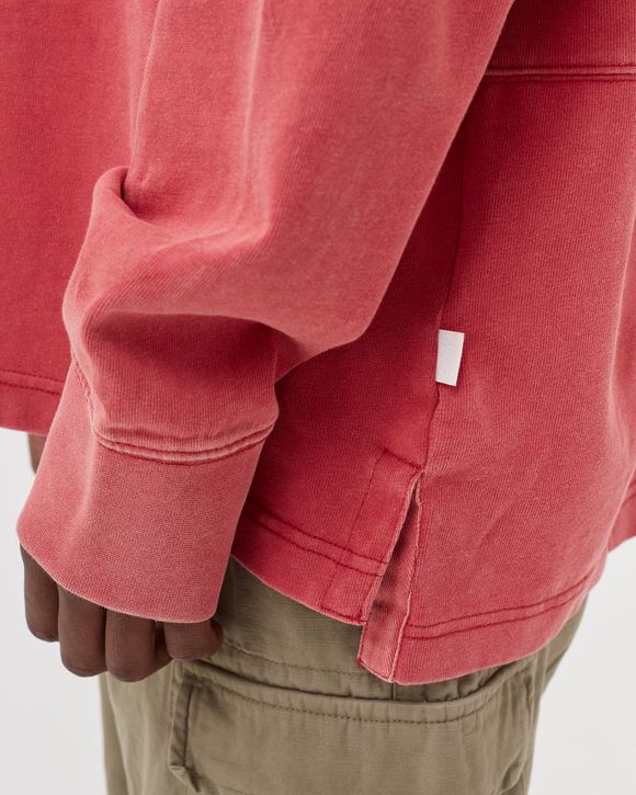 Washed Long-Sleeve Mock Top