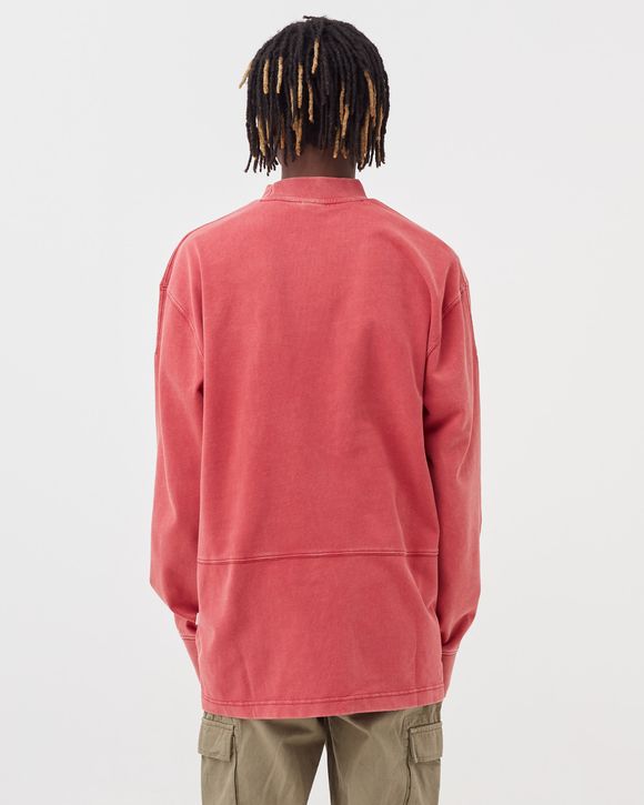Washed Long-Sleeve Mock Top