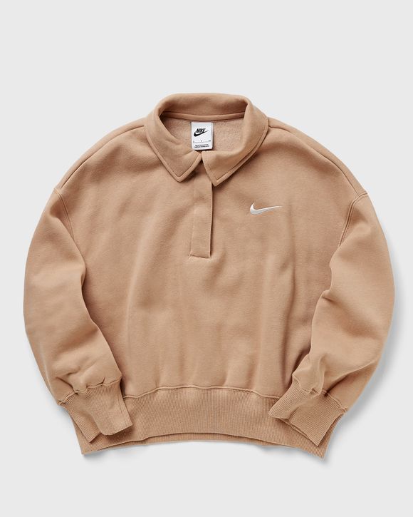 WMNS Phoenix Fleece 3/4-Sleeve Crop Polo Sweatshirt