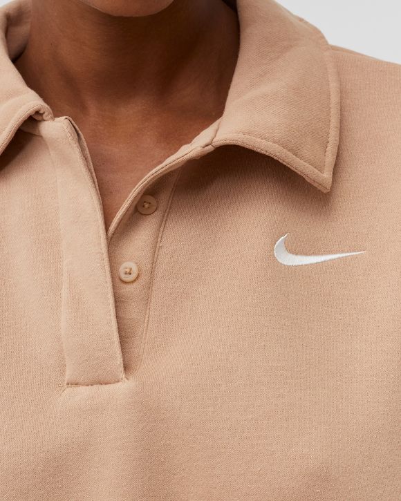 WMNS Phoenix Fleece 3/4-Sleeve Crop Polo Sweatshirt