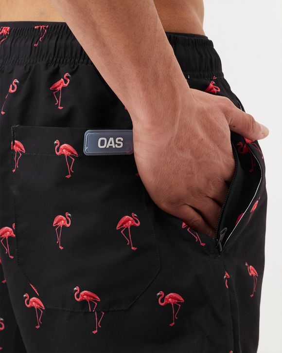 Black Flamingo Swim Shorts