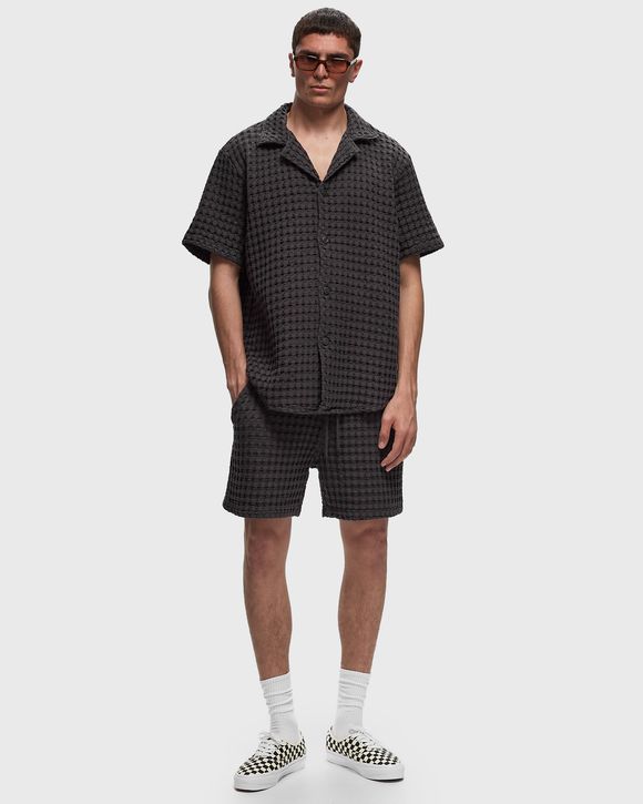 Nearly Black Cuba Waffle Shirt