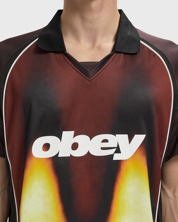 Obey blurred soccer jersey