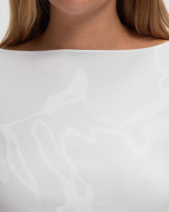 AOP BOAT NECK TOP