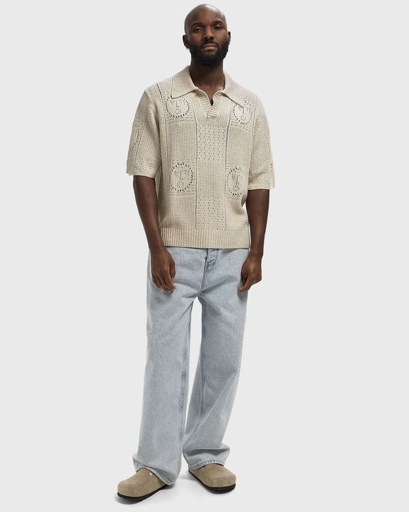 FACE LOGO KNIT POLO
